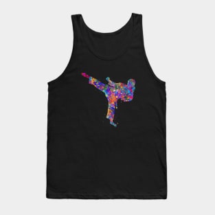 Taekwondo girl watercolor art Tank Top